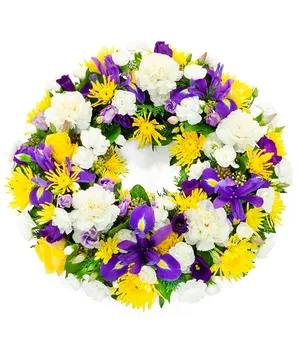 Yellow & Blue Wreath