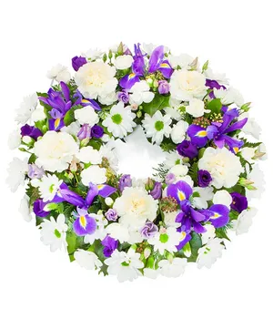 Blue & White Wreath