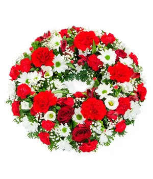 Red & White Wreath